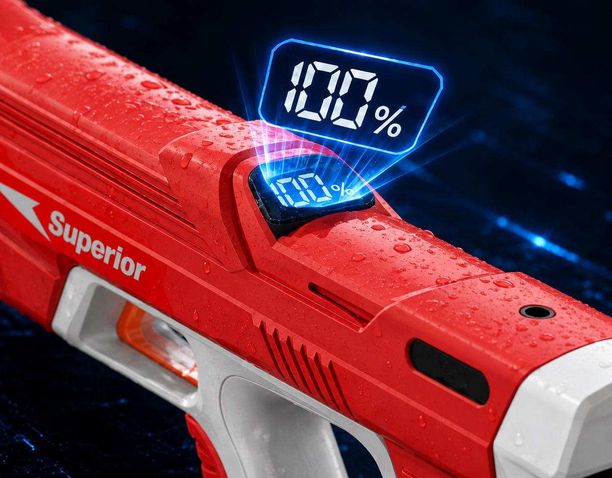 GelShot – Pistolet à Eau Électrique avec Écran