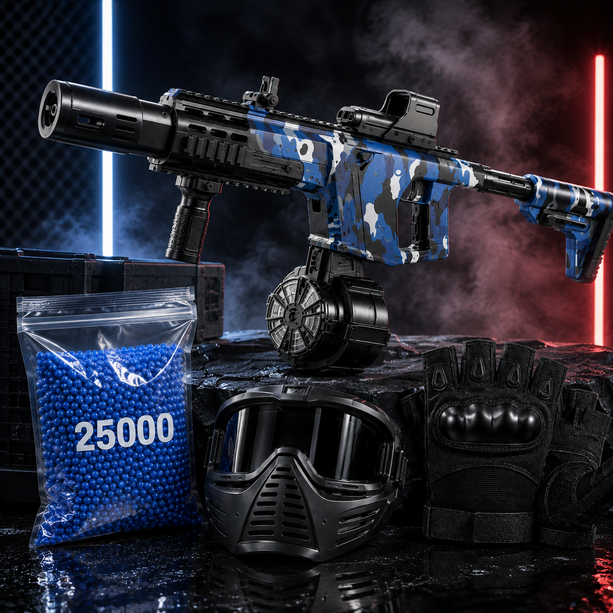 Pack Pro RAPTOR — Blaster + Recharges + Protection