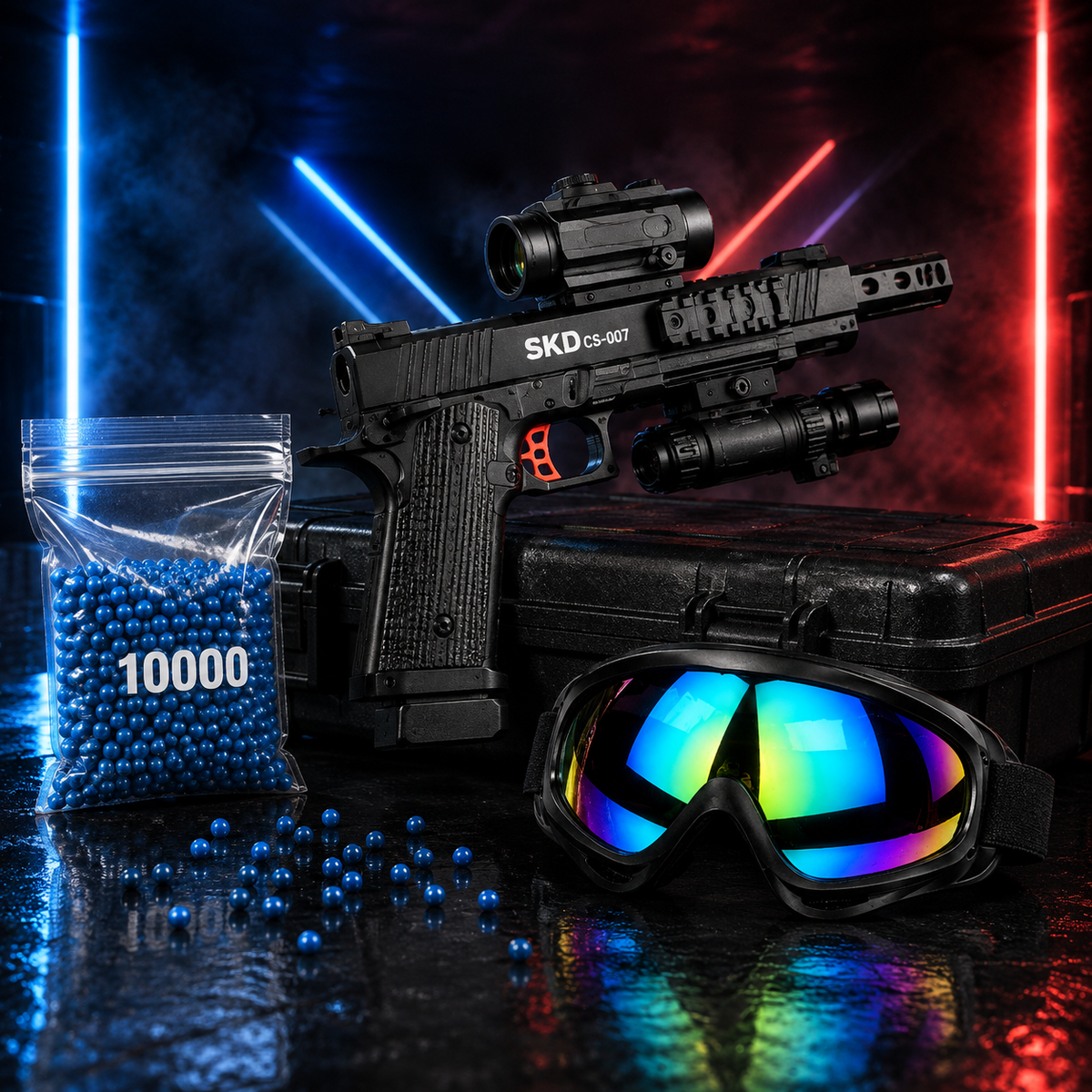 Pack Débutant GHOST — Pistolet + Recharges + Lunettes